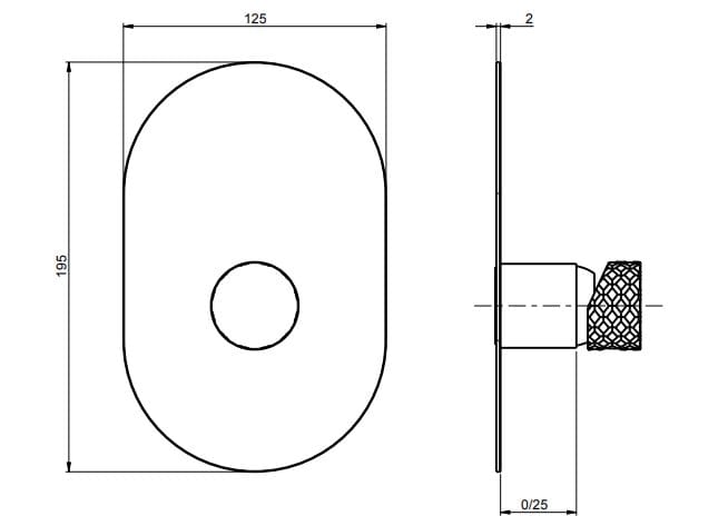 Встраиваемый однорычажный смеситель для душа Rubinetterie Frattini Pepe XLS ARCH-00009760 - Вид №2