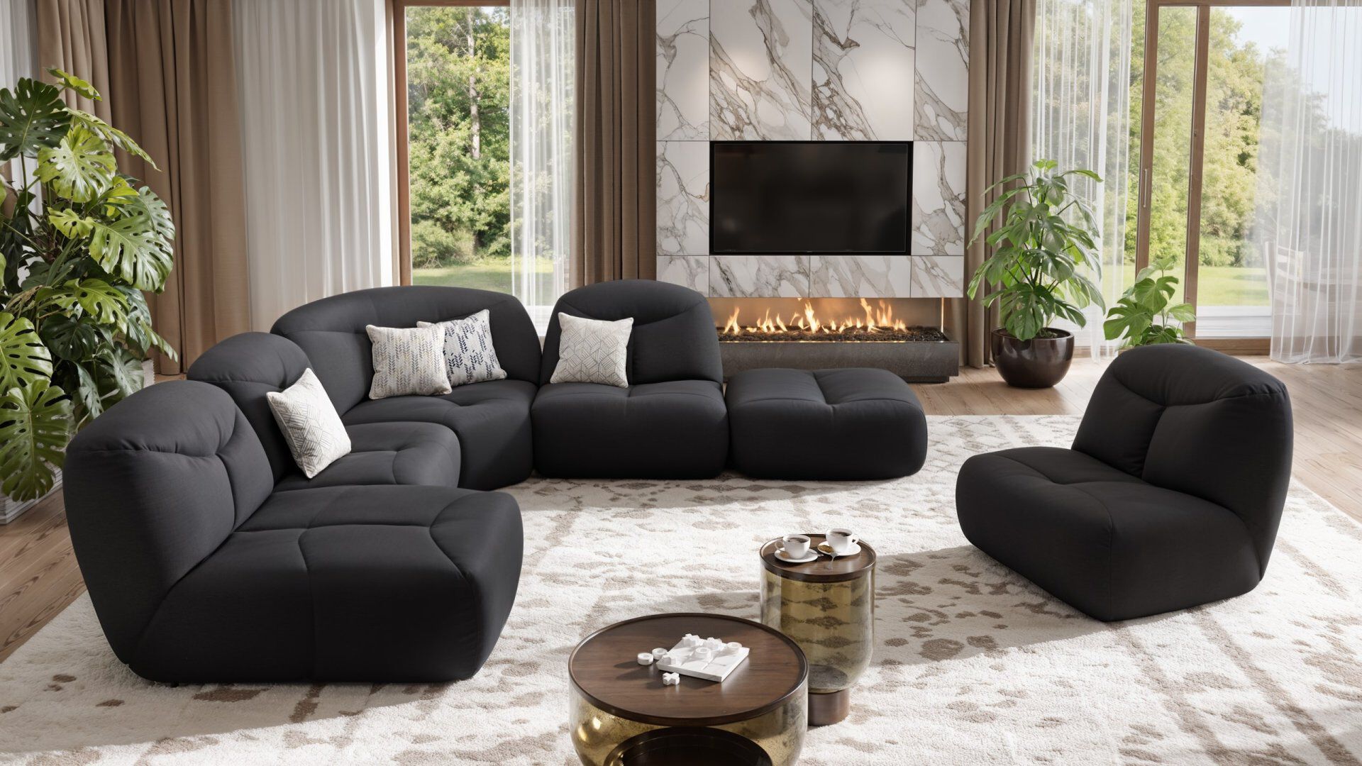 Угловой диван из ткани Sofanella Molise ARCH-00095235 - Вид №5