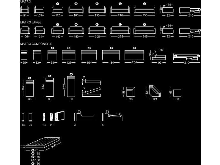 Двуспальный диван-кровать из ткани Milano Bedding MATRIX ARCH-00083842 - Вид №3