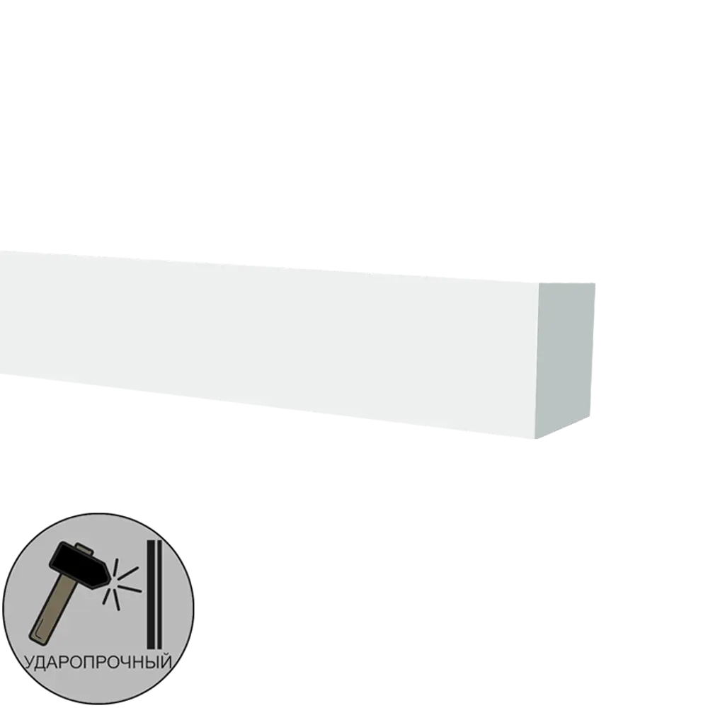 Молдинг настенный полистирол ударопрочный Decor-Dizayn DD611 белый 20x30x2000 мм STLM-2010970