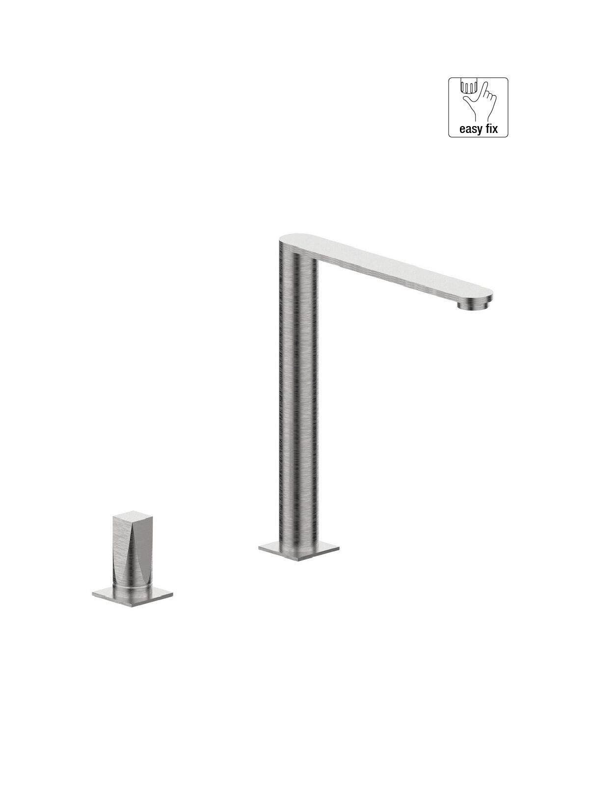 Однорычажный смеситель для раковины из нержавеющей стали с 2 отверстиями Rubinetterie Frattini Aline ARCH-00142186 - Вид №1