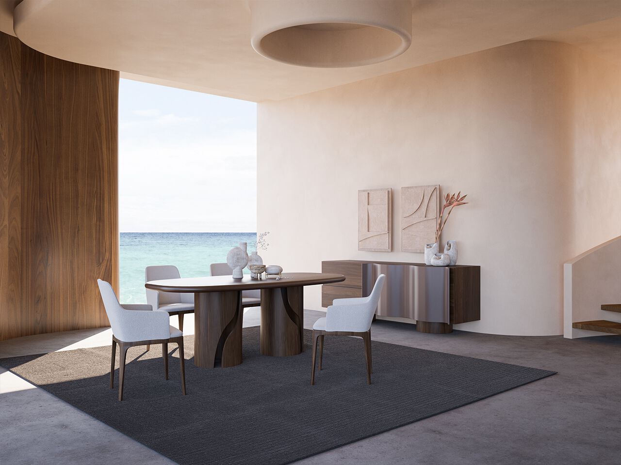 Овальный деревянный обеденный стол NDESIGN ARCH-00061022 - Вид №3