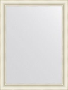 BY 7619 Зеркало в багетной раме - белый с серебром 60 mm EVOFORM Definite