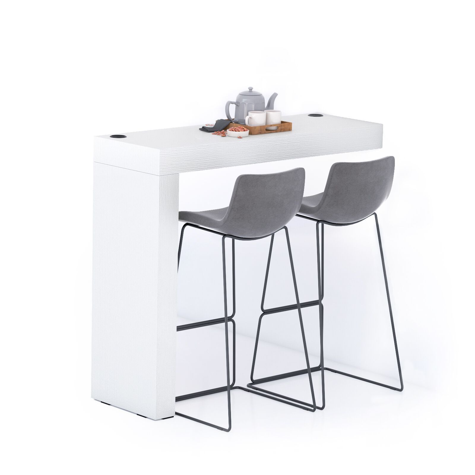 Высокий стол на полуострове в меламине с беспроводным зарядным устройством Mobili Fiver Evolution ARCH-00028433 - Вид №5