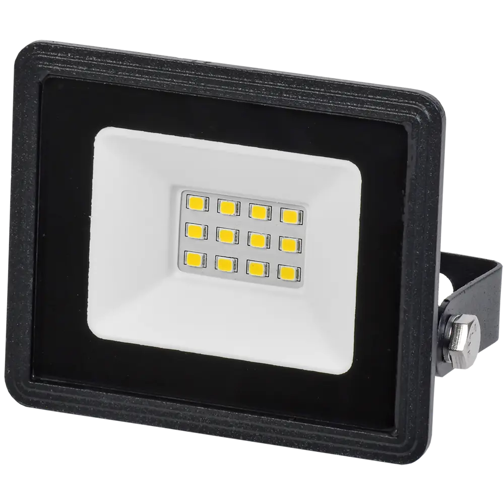 Прожектор светодиодный уличный SMD IEK СДО 06-10 10 Вт 6500K IP65 переносной, холодный белый свет STLM-2073316