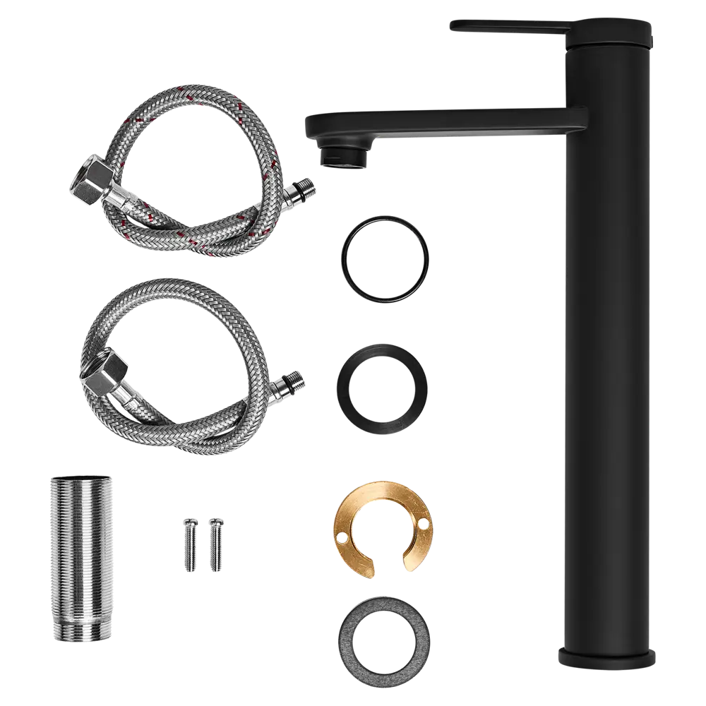 Смеситель для раковины KONSENSA Нарни MA3644PC однорычажный на столешницу цвет черный матовый STLM-2138467 - Вид №2