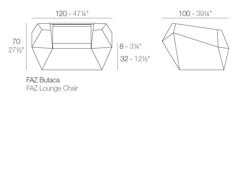 Полиэтиленовое садовое кресло с подлокотниками Vondom Faz ARCH-00102637 - Вид №3