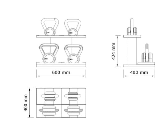 Набор гирь из нержавеющей стали и дерева PENT Lova ARCH-00069856 - Вид №5