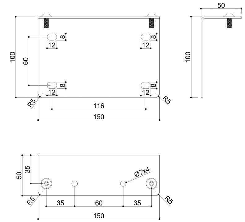 Кронштейн для настенного крепления Ponte Giulio Hug ARCH-00030776 - Вид №2