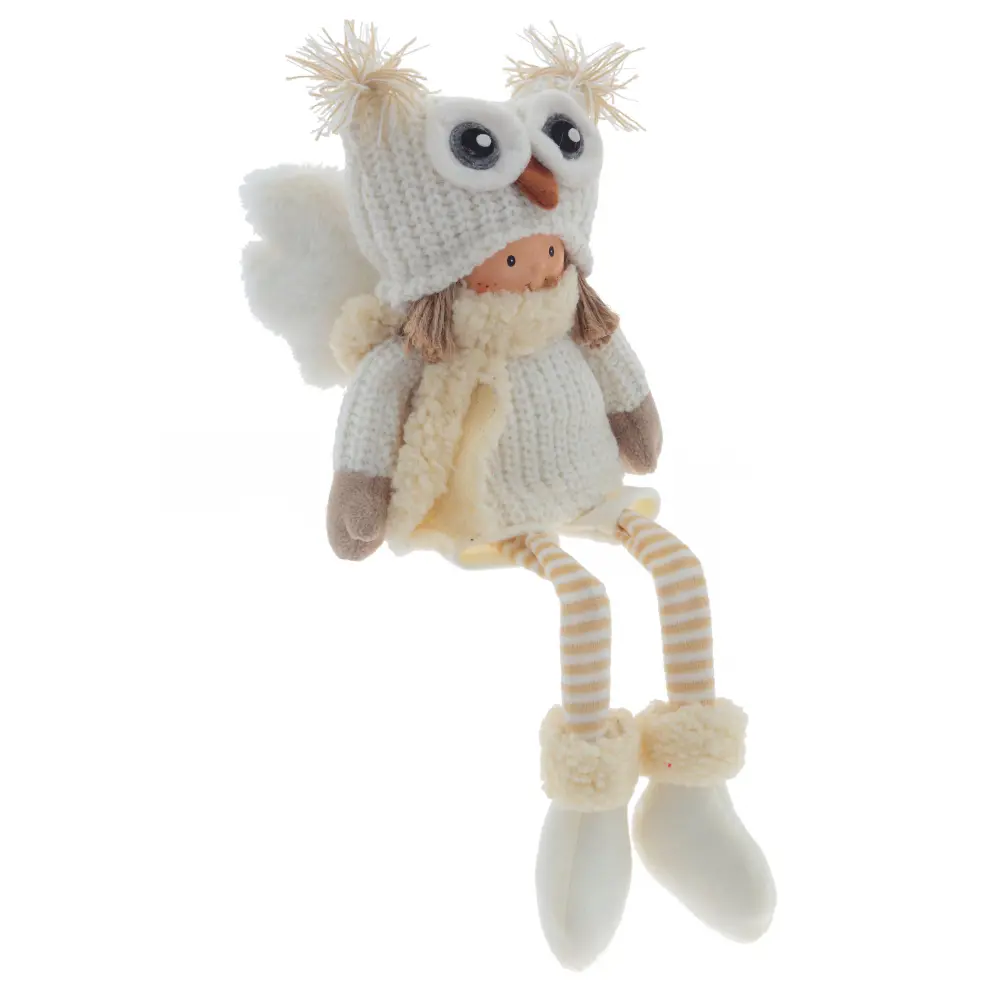 Новогодняя мягкая игрушка Девочка в кремовом костюме микс h 40 см 83560625 STLM-2168412 Santreyd  - Вид №5