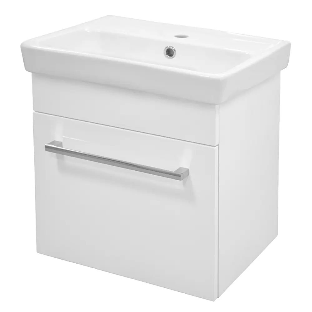 Тумба под раковину подвесная Aquaton «Поль Т» 50.7 см цвет белый АКВАТОН STLM-2002577 - Вид №1