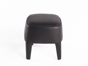 Кожаный квадратный пуф