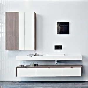 Комбинация ванной комнаты PV31 в отделке Volé Milltek / L41 Bianco / Canaletto MILLDUE PIVOT