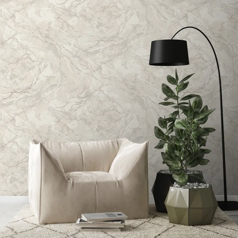 Флизелиновые обои АРТЕКС Ривер бежевые 1.06 м 89400291 STLM-1497669 - Вид №4