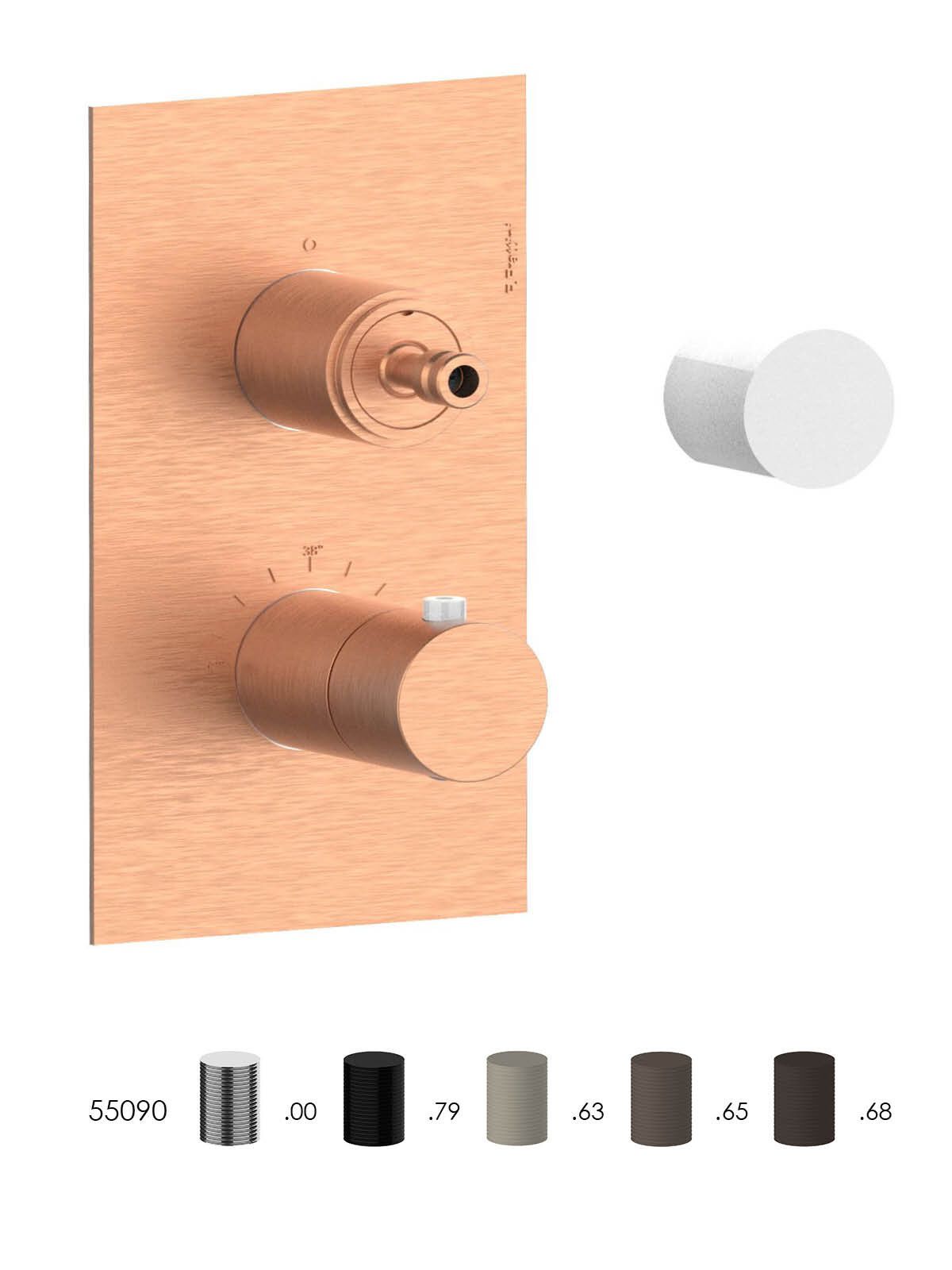 Встраиваемый термостатический смеситель для душа с 2 отверстиями Rubinetterie Frattini ARCH-00045320 - Вид №11