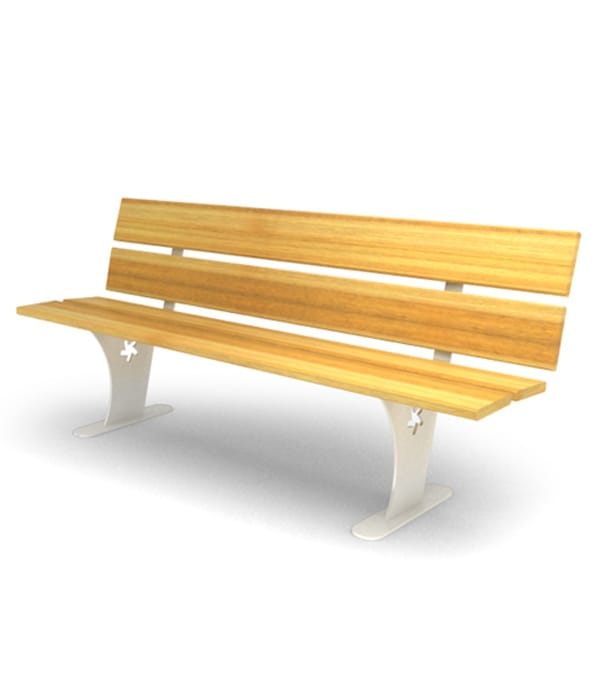 Оцинкованная стальная скамья со спинкой Viscio Urban Design OLANDESINA ARCH-00014532 - Вид №9