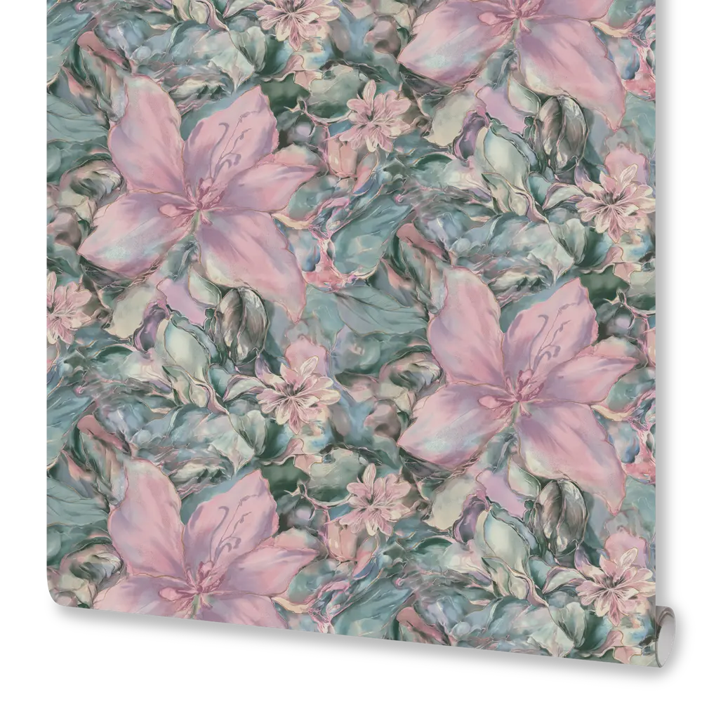 MONTE SOLARO Флизелиновые обои Царица в изысканном зеленом оттенке 89395617 STLM-1547243