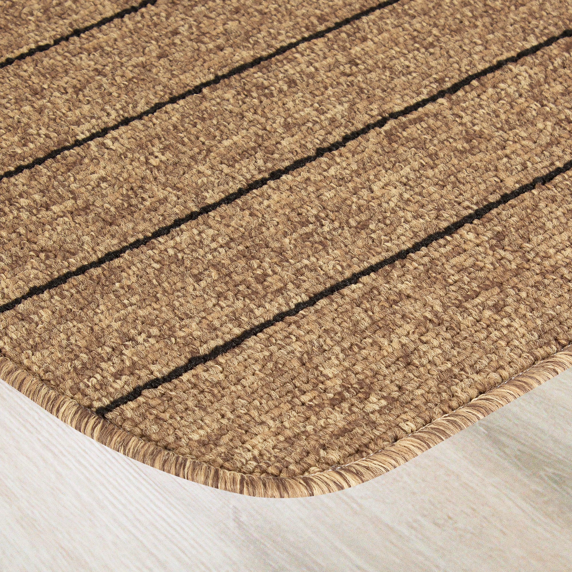 82207828 Коврик «Como», 80x120 см, полипропилен, цвет коричневый/чёрный Santreyd  - Вид №1