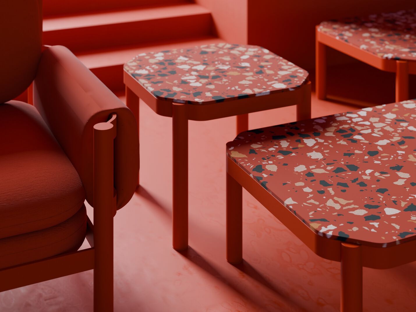 Алюминиевый квадратный журнальный столик для сада Joyf Tropic ARCH-00083365 - Вид №3