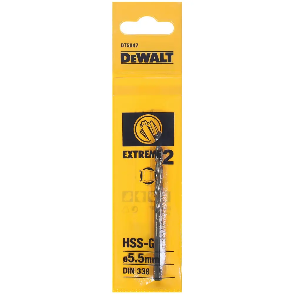 Сверло по металлу HSS-G 5.5х93 мм DeWalt Extreme 2 DT5047 STLM-2209848 - Вид №2