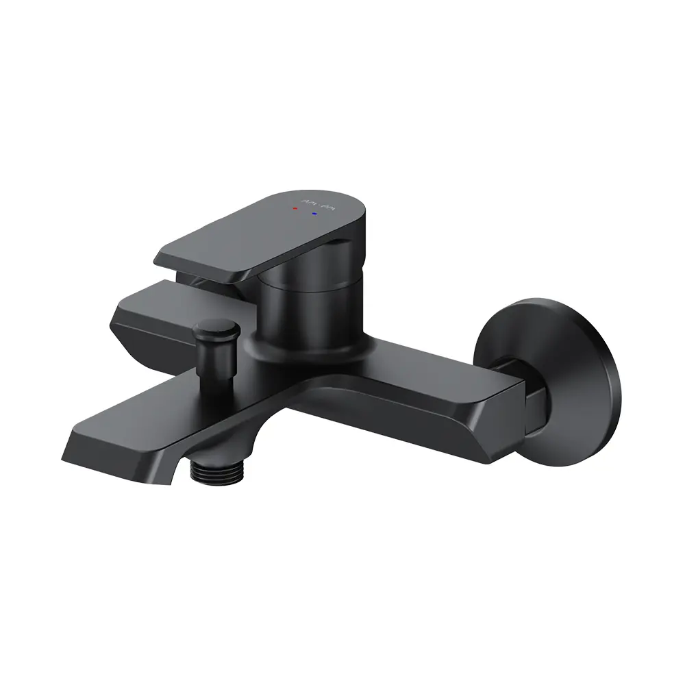 Смеситель AM.PM Flash для ванны с рычажным управлением в черном исполнении 86406013 STLM-0068683