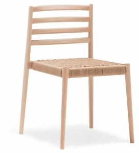 Andreu World Штабелируемый стул с сиденьем из плетеной веревки Lake Si0653