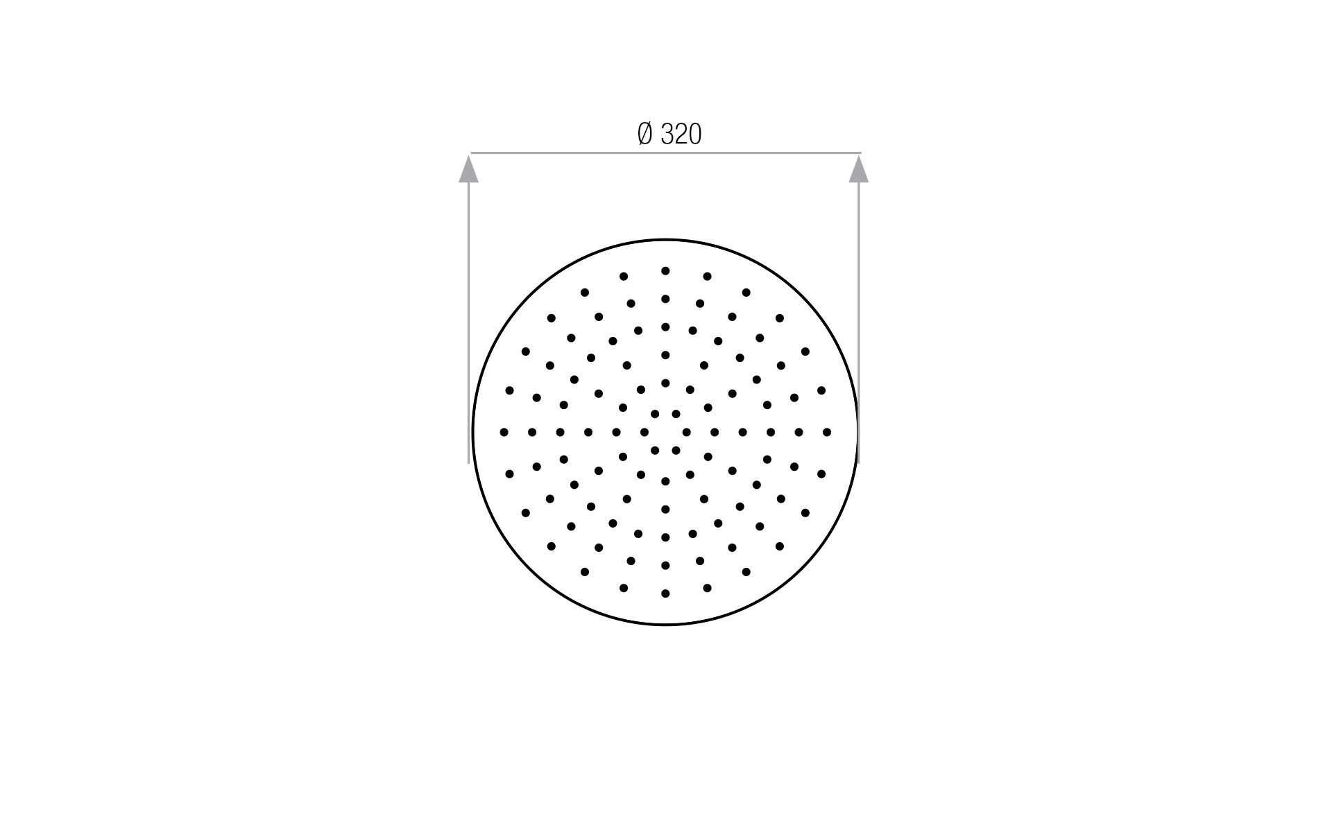 Круглая потолочная душевая головка из нержавеющей стали Aquademy ARCH-00008465 - Вид №1