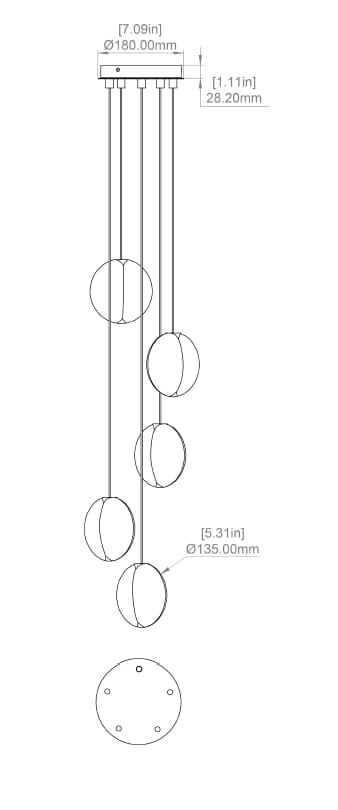Стеклянный подвесной светильник Matthew McCormick OVA ARCH-00106529 - Вид №24