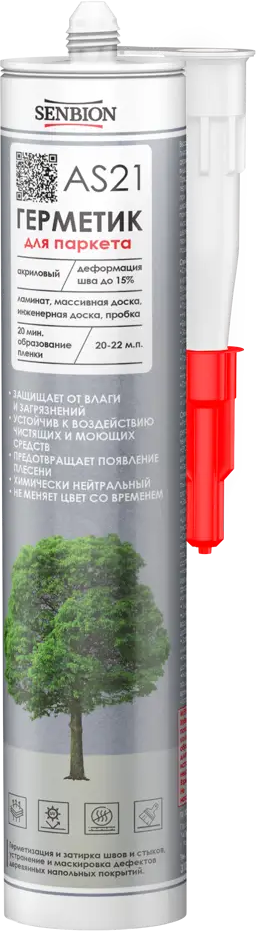 91460786 Герметик акриловый Senbion для паркета и деревянных напольных покрытий цвет дуб 310 мл STLM-0855918