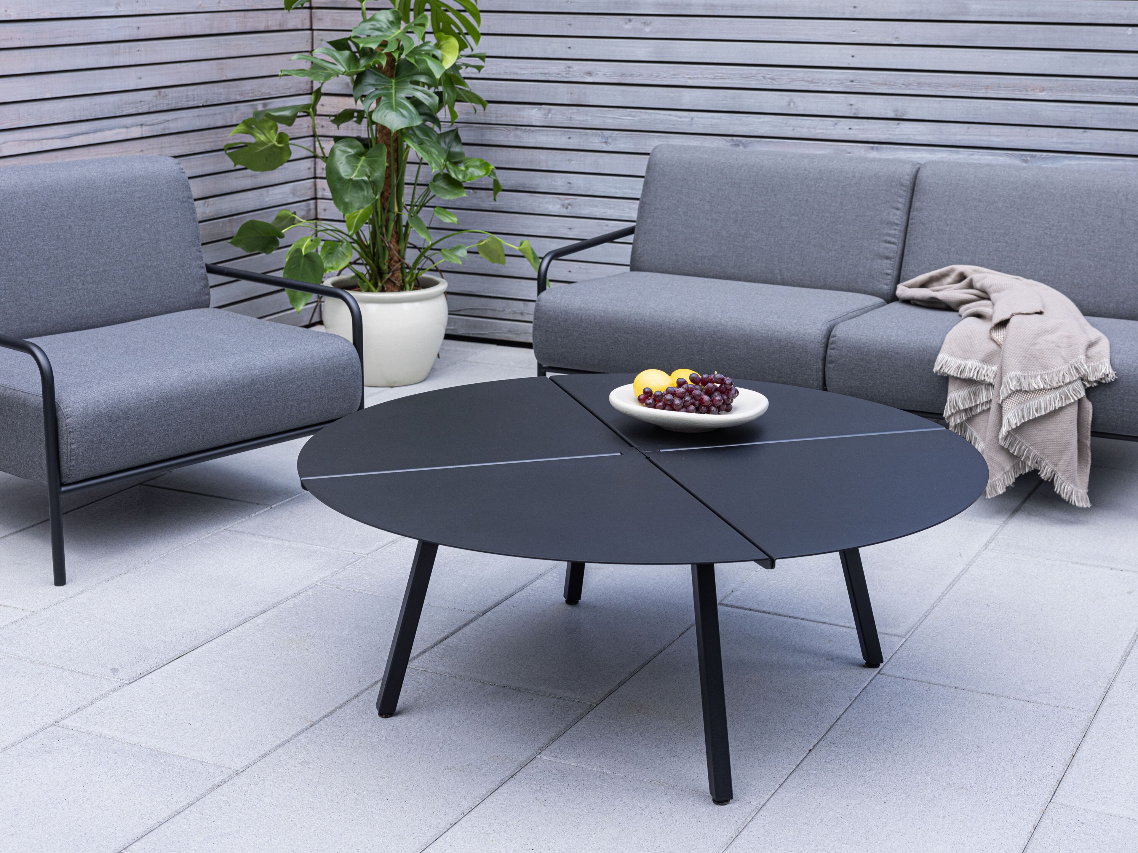 Круглый стол для сада с порошковым покрытием Metallbude BREEZE ARCH-00124709 - Вид №1