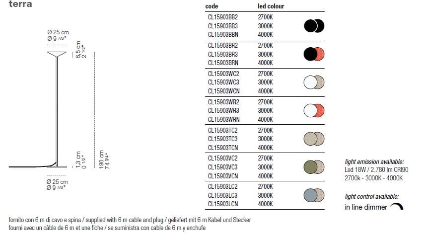 Светодиодный торшер Cini&Nils минимальная ARCH-00077097 - Вид №1