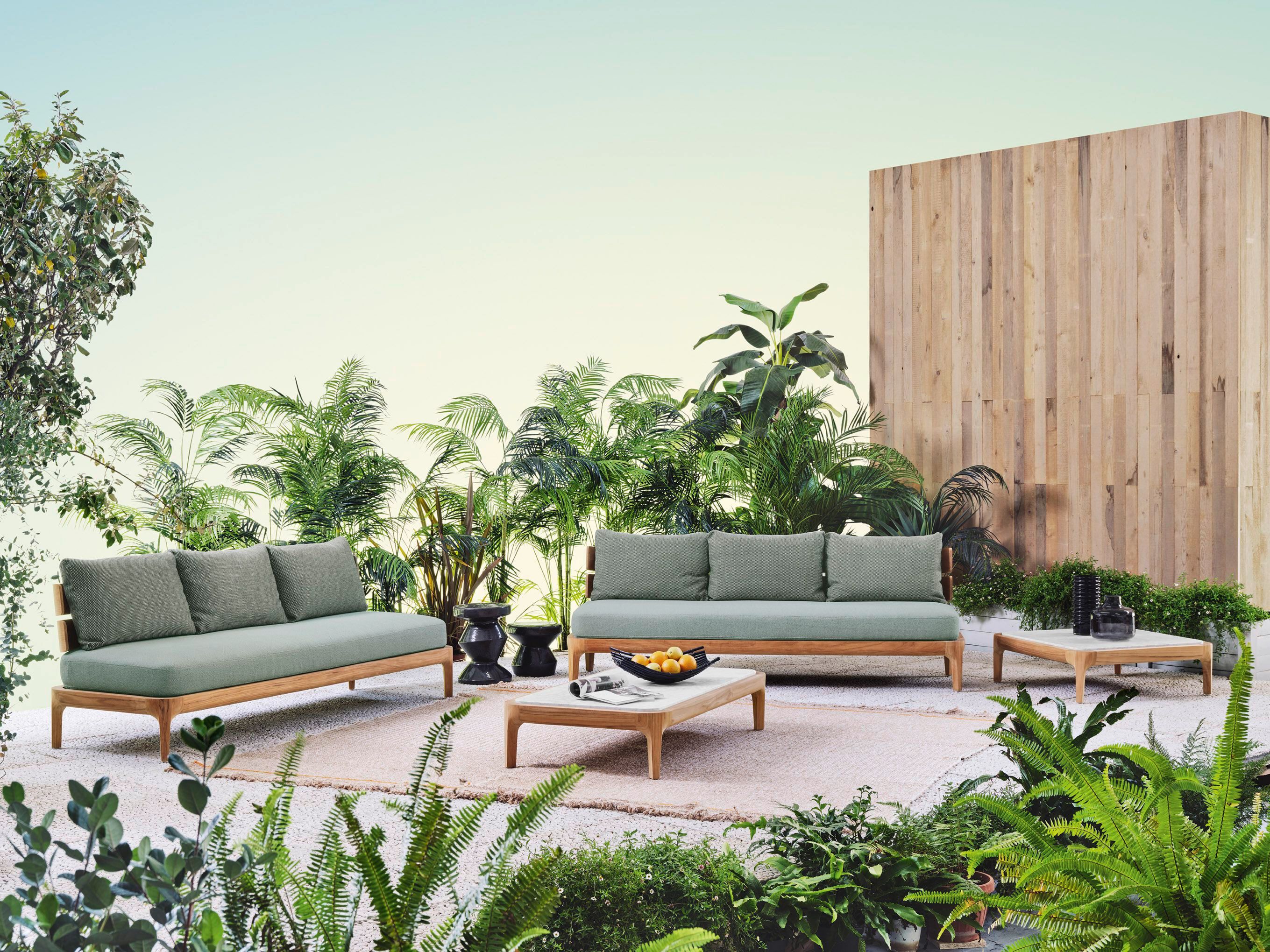 3-местный съемный диван из тикового дерева Gervasoni Gervasoni Outdoor ARCH-00113301 - Вид №5