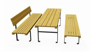 Euroform W Прямоугольный деревянный стол для общественных мест  870l
