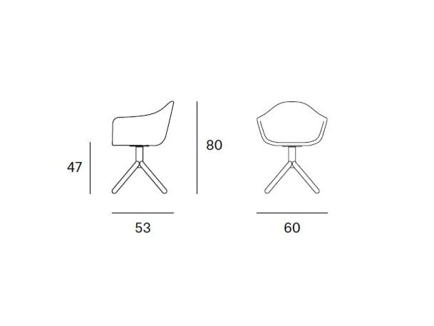 Тканевый поворотный стул с подлокотниками Blasco&Vila Nomad ARCH-00148372 - Вид №3