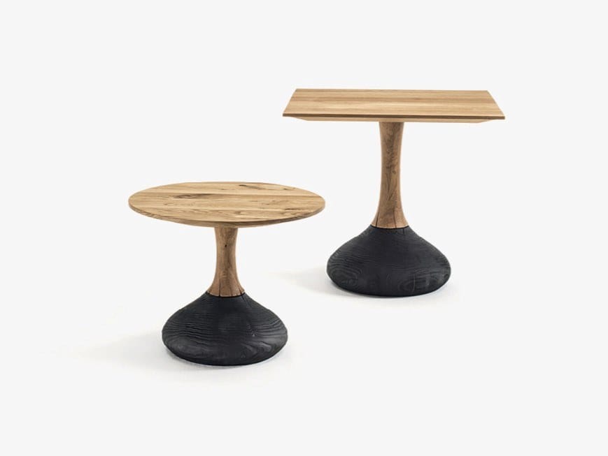 Круглый журнальный столик из массива дуба и кедра Riva 1920 графин ARCH-00071929 - Вид №3