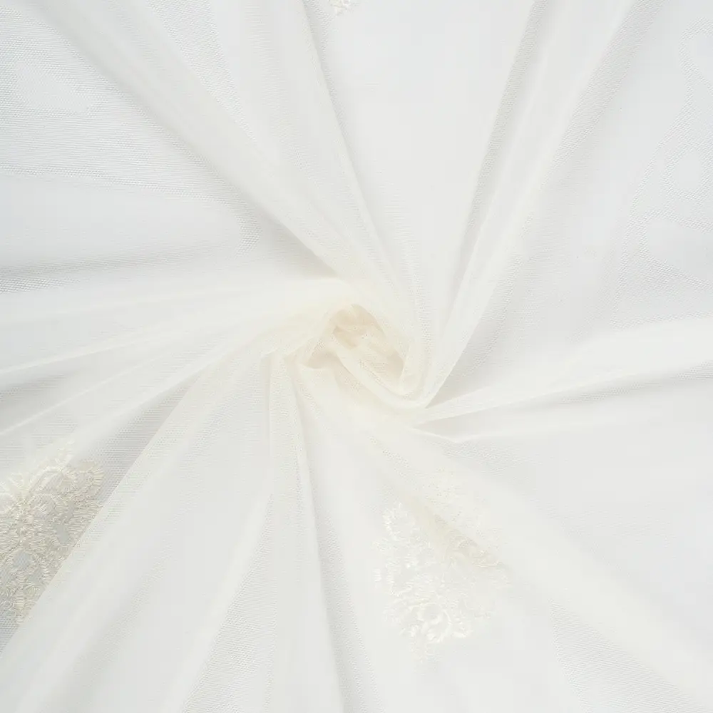 Тюль с вышивкой «Короны» сетка 290 см цвет кремовый ELIT HOME STLM-2197147