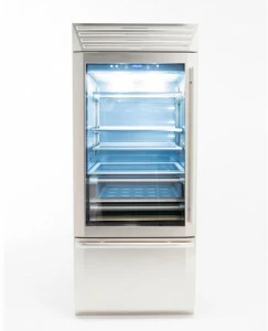 FHIABA Холодильник со стеклянной дверцей с морозильной камерой Standplus Ms8990tgt