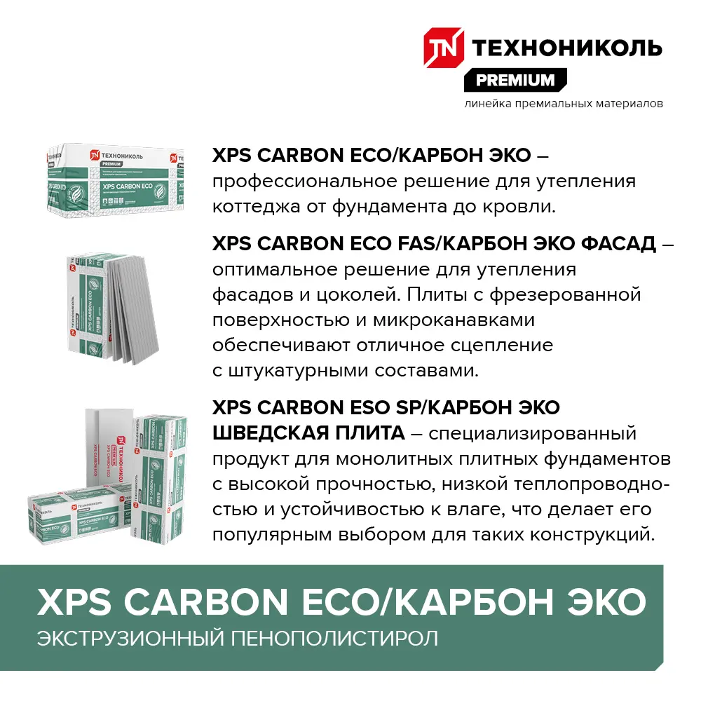 Экструдированный пенополистирол XPS 30 мм Технониколь Carbon Eco/Карбон Эко 580x1180 мм 0.69 м² STLM-2160797 - Вид №4