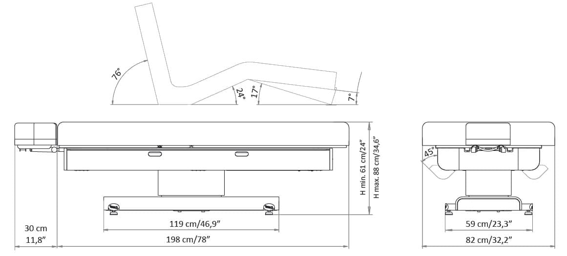 Электрическая подогреваемая антибактериальная массажная кровать Lemi Group Classic ARCH-00050181 - Вид №5