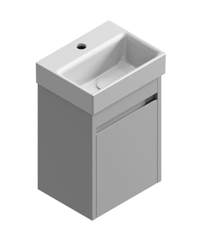 Керамическая подвесная прямоугольная раковина с переливом GSI ceramica Nubes ARCH-00080872 - Вид №2