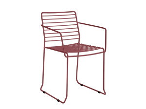 Стул для сада из оцинкованной стали с подлокотниками