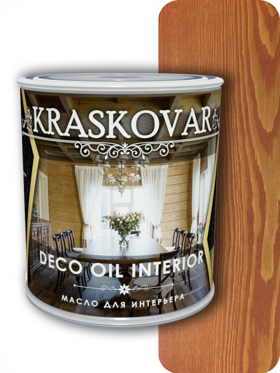90234451 Масло для интерьера Deco Oil Interior Махагон 0.75 л STLM-0142601 KRASKOVAR