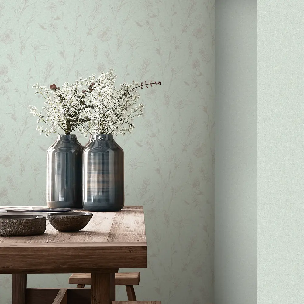 Флизелиновые обои Erismann Flora зеленые 1.06 м 89426167 STLM-1573206 - Вид №5