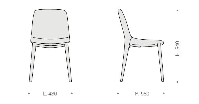 Кожаный мягкий стул Kico Living Complements ARCH-00032645 - Вид №5