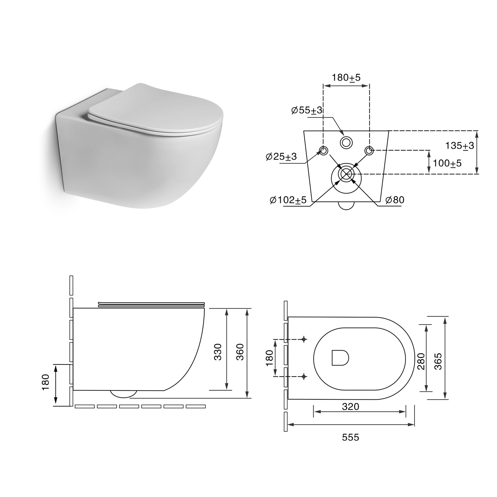 Подвесные унитазы SL-5002MW SANTILINE  - Вид №4