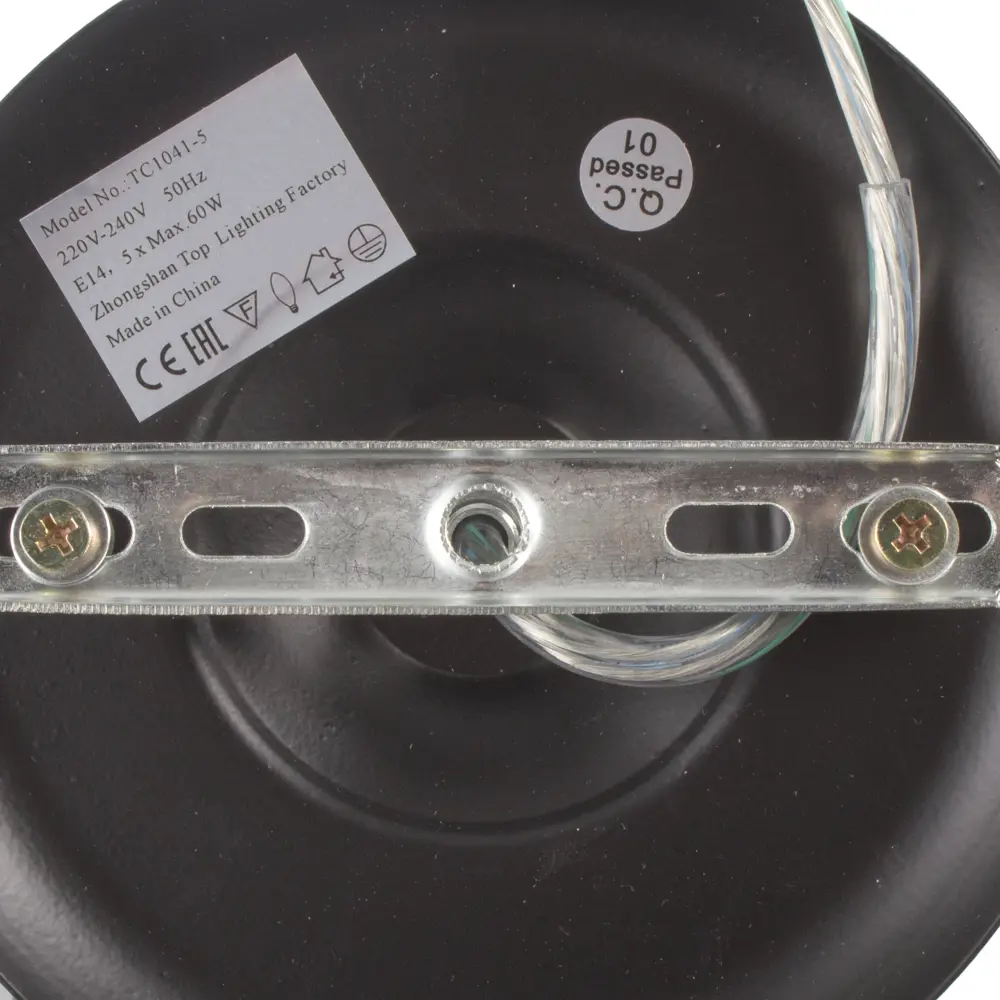 Люстра Полина 5xE14x60 Вт, металл, цвет тёмное дерево WINK STLM-2049125 - Вид №1