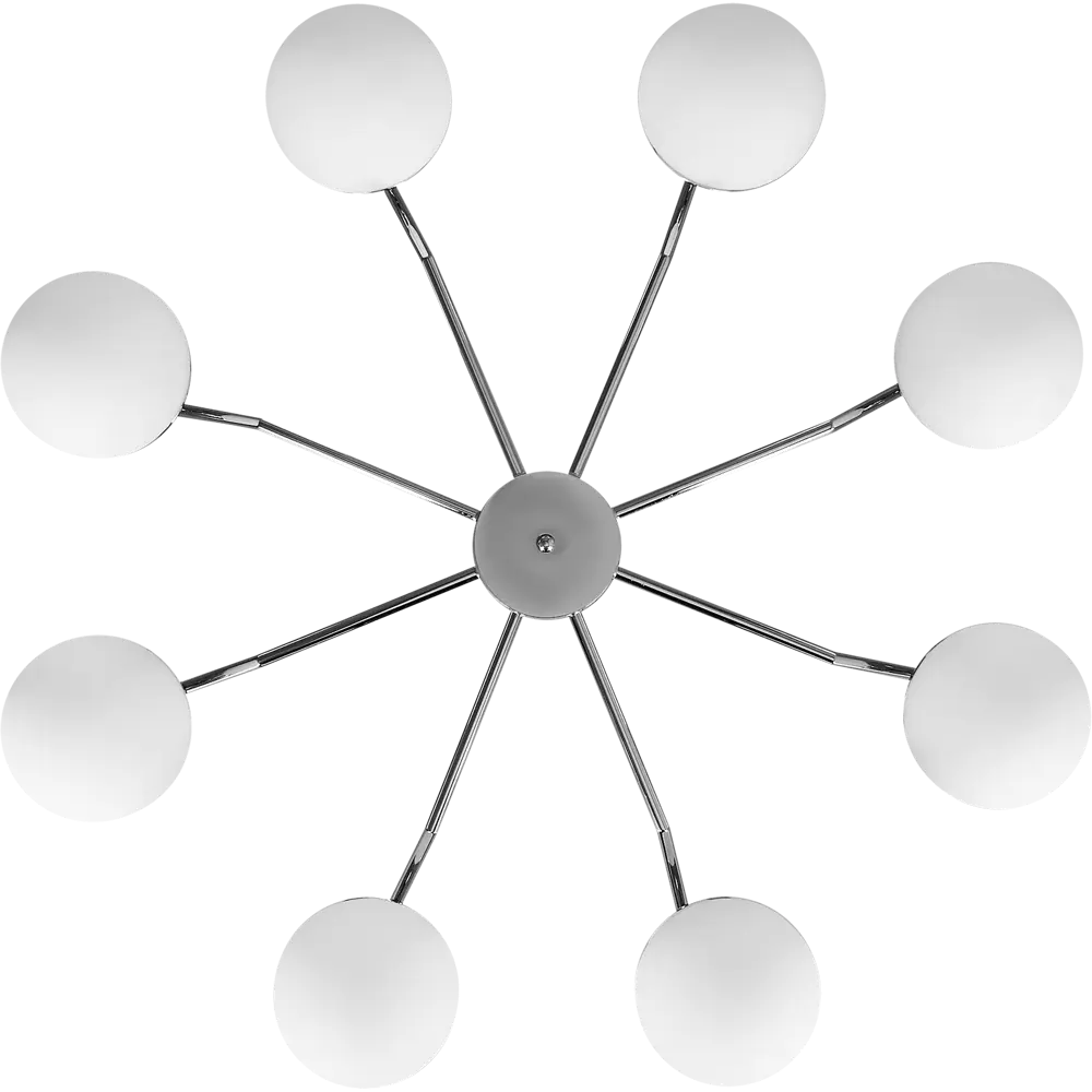 Люстра потолочная «Golfo» 5050-8 8 ламп 22 м² цвет серый SCHAFFNER STLM-2112626 - Вид №3