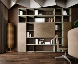 Caroti Офисный деревянный шкаф высокий отдельно стоящий Concept 305 rubik