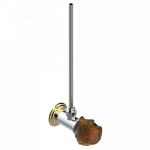 U5D-181/S Кран запорный 1/2" стильный регулируемый с 30 cм трубкой Thg-paris Sun Dragon Хром/золото