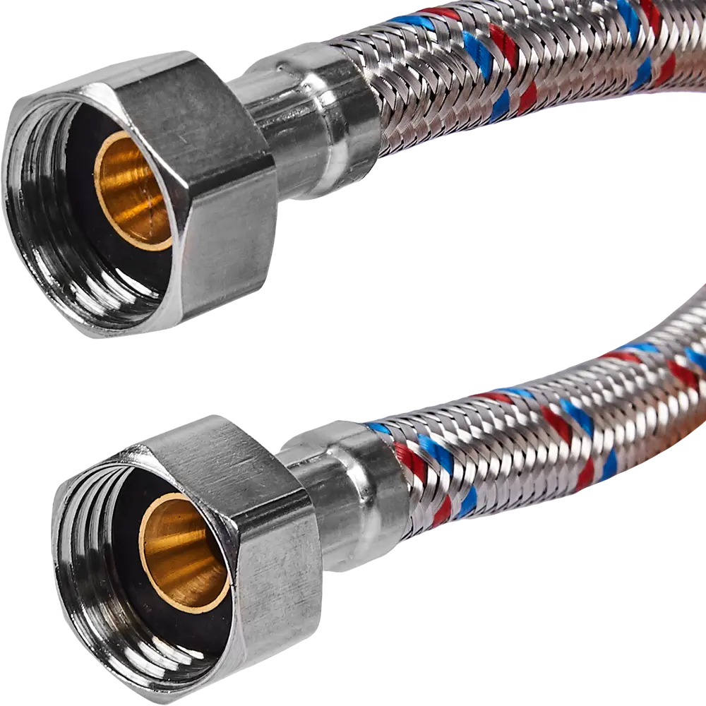 Гибкая подводка для воды ДТРД 30 см x 1/2" внутренняя-внутренняя резьба STLM-2198768 - Вид №1